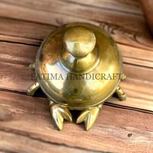 Antique Brass Desk Bell, Crab Bell For Reception Bell, Table Top Desk Bell 3