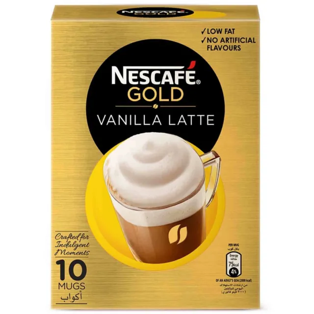 NESCAFE Gold Cappuccino Vanilla Latte 18,5 grammes 10 pièces