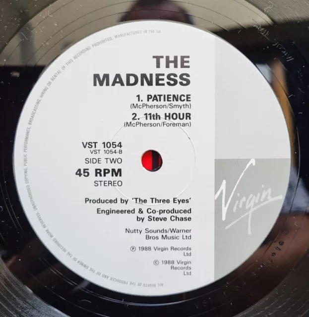 Maxi 45T 12" - The Madness – I Pronounce You. UK 1988 Virgin – VST1054 (VG+/N.M) 3