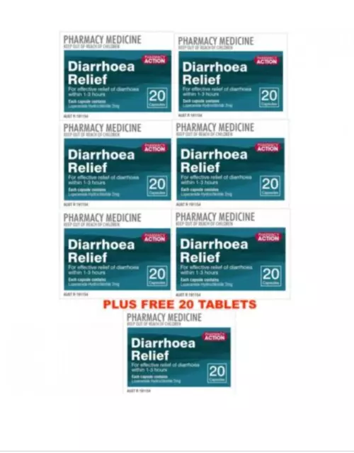 (Diarrhoea Relief Loperamide 2Mg (Same As Imodium Gastro Stop)  140Caps(7 Boxes)