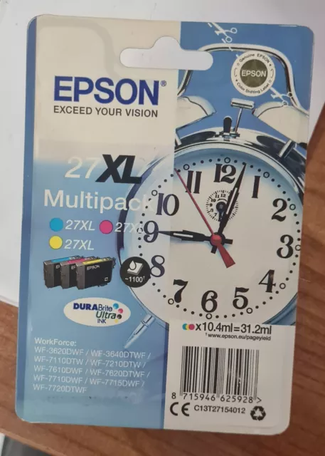 cartuccia epson originale 27xl kit 3 colori