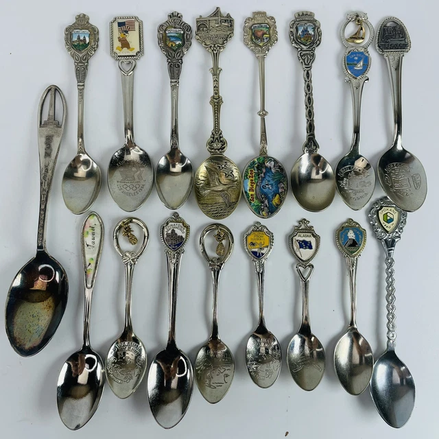 West Coast States LOT Collectible Spoons Landmarks Alaska Hawaii California ETC