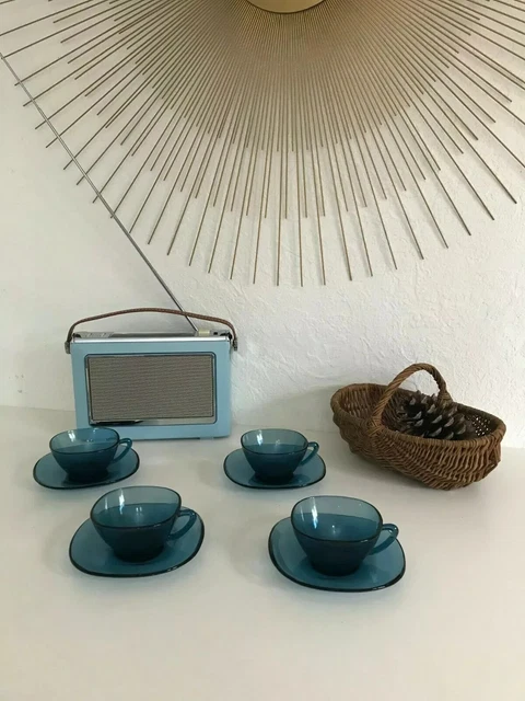 Bleu Tasse En Céramique Tasses à Café et Soucoupes... – Grandado