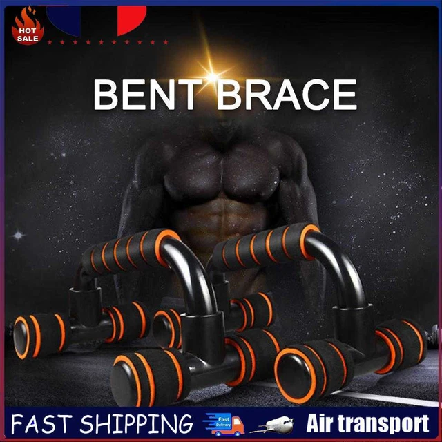 H-shaped Push-up Stand Muscle Training Fitness Gym Push Up Bracket (Orange) ~