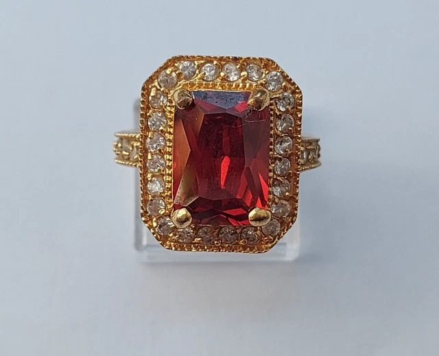 Bague Vintage Argent Massif Avec Zircon - Taille 52 - Bijou Ancien à Nettoyer