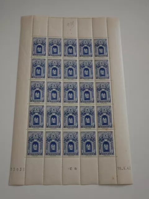 Monaco Feuille Complete 25 Timbres N°183 Neufs**. Bonne Cote