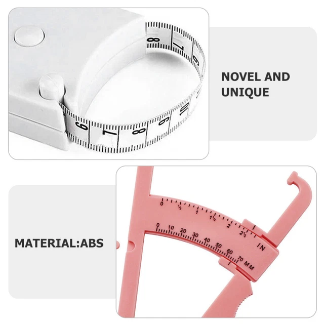 Fat Percentage Calipers Fat Waist Ruler Digital Body Tape Measure Tester 8