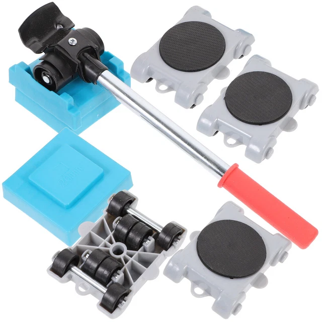 Sollevatore Mobile Per Mobili, Kit Con 4 Ruote E Leva - Portata 150 Kg, Per Spostamenti Facili - Foto 6