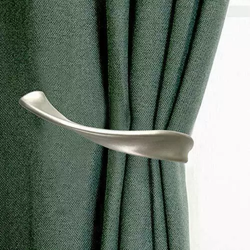 2Packs Aluminum Alloy Wall Mounted Drapery Tiebacks Curtain Holdbacks Decoration