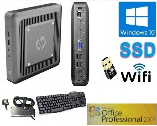 MINI PC HP T520 Windows 10 pro MS Office AMD 2GB RAM 32GB SSD