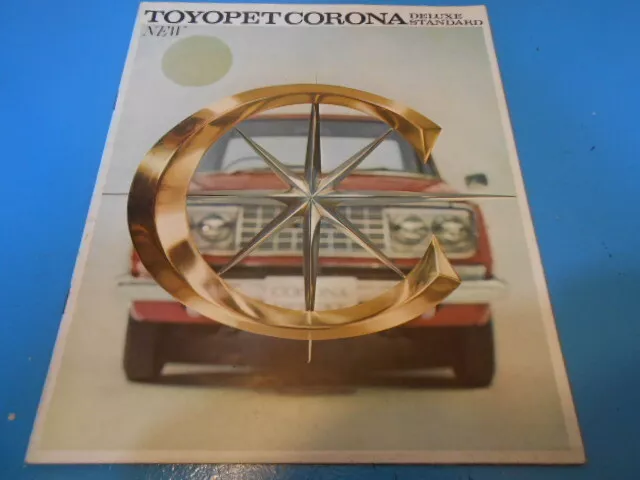 Toyopet Corona Deluxe Standard Catalog Triangular Window Showa Retro F13