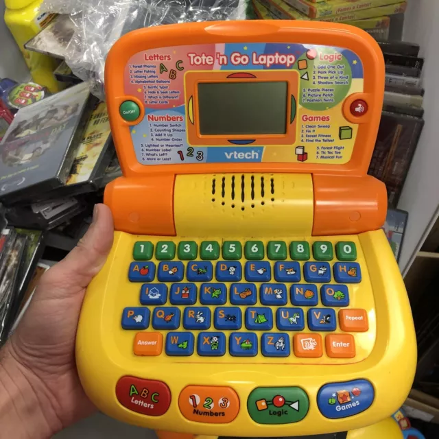 Vtech Laptop w/ Mouse Tote 'n Go Kids Educational Computer Learning  Toy Game