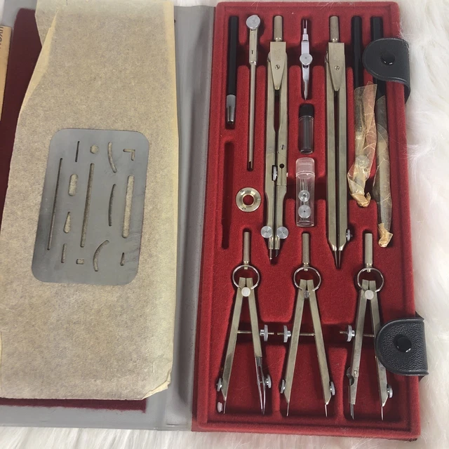 VINTAGE DRAFTING TOOL Set Government Use LUTZ Clean Set Made In Germany