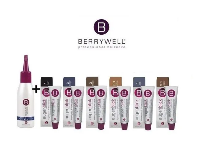 Berrywell Augenblick Augenbrauenfarbe Wimpernfarbe + Entwickler Made in Germany