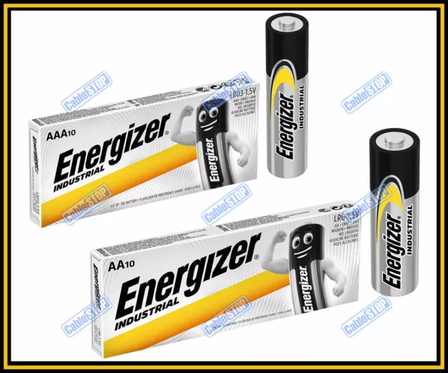 Energizer Industrial Aa & Aaa Alkaline Batteries Lr03 Lr6 Expiry 2031