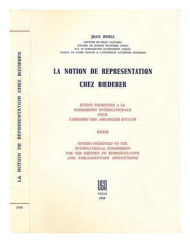 La notion de representation chez Roederer