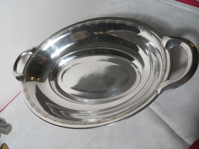 ART NOUVEAU - rare boite en métal argenté et verre émaillé - Legras et