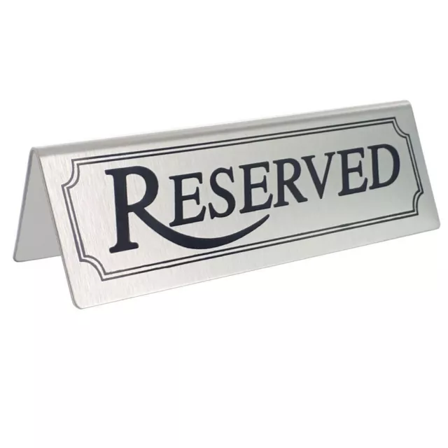 New Star Stainless Steel Reserved Table Signs~Tent Type Restaurants Sign New