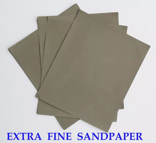 8 sheets EXTRA FINE Germany Sandpaper Wet /Dry  3”x 5 1/2" COMBO 3000/5000 Grit 2