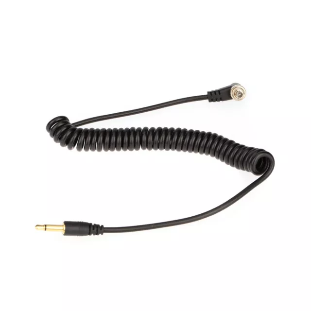 3.5mm Flash Sync Cable Cord with Screw Lock to Male Flash PC for Canon
