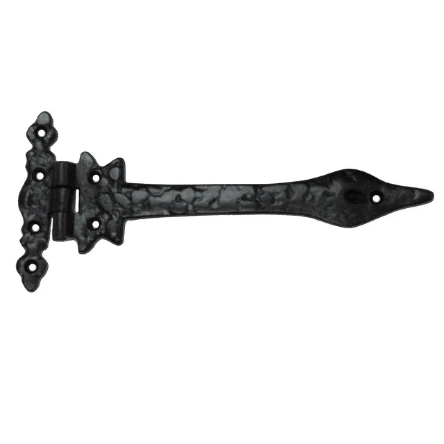 Large Cast Iron Black Vintage Style Hinge Gate Shed Door Hardware Barn Strap Arm