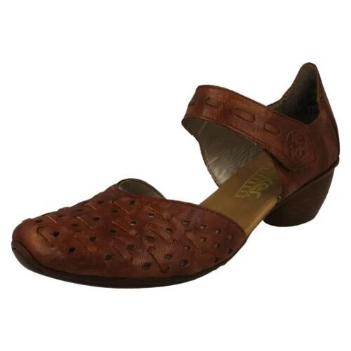 Femmes Rieker 43770 Partiel Tissé Détaillé Mary Jane Style Chaussures