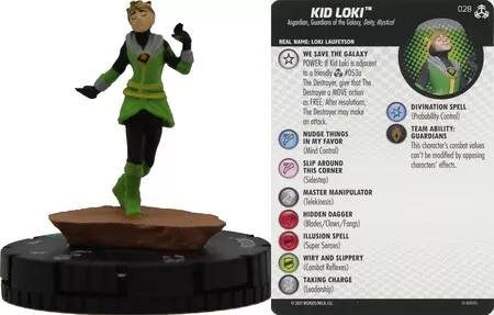 NM with Card HeroClix Kid Loki #028 Avengers: War of the Realms Marvel