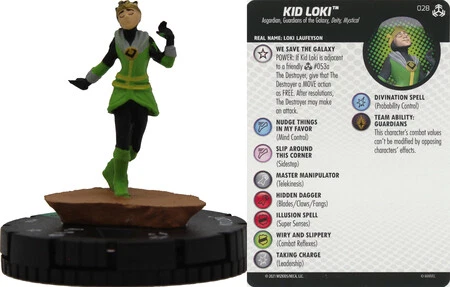 NM with Card HeroClix Kid Loki #028 Avengers: War of the Realms Marvel