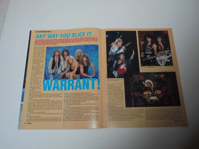 Warrant Jani Lane Queensryche DeGarmo Love Hate Jizzy Pearl clippings USA
