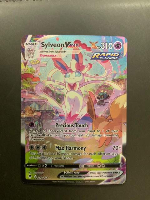 POKEMON Sylveon VMAX Evolving Skies 212/203 Secret Rare NM