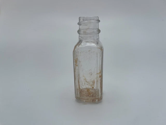 Vintage Collectible Glass Medicine Bottle 2.75" Miniature