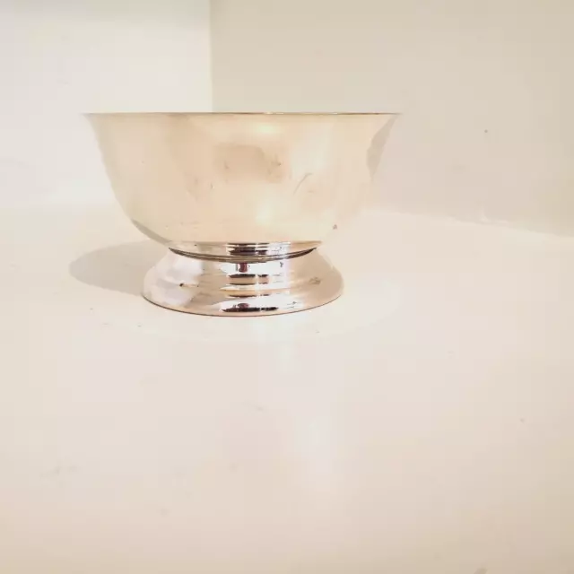 Sheridan Silverplate Footed Serving Bowl 4 Inch Round