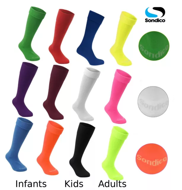 Football Socks All Sizes Toddler to Adults Kids Boys Youths Footie Sport Sondico