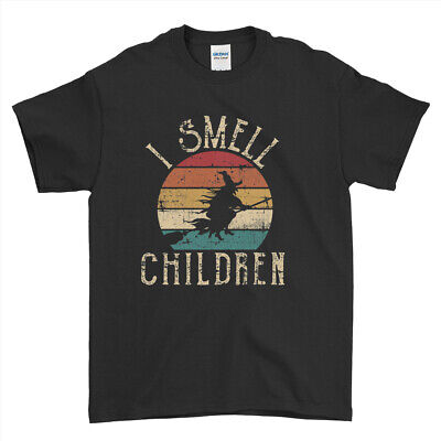 T-shirt divertente Halloween I Smell Childern Witch Scary Ghost uomo donna bambini maglietta