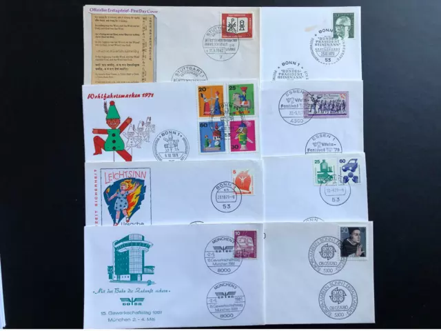 Bund / Berlin - Lot 25 FDC + 44 ETB zum Räumungspreis