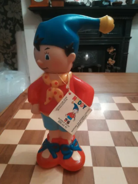 Noddy Plastic Bubble Bath Figure Doll BBC Enterprises Ltd Film Character + Tag