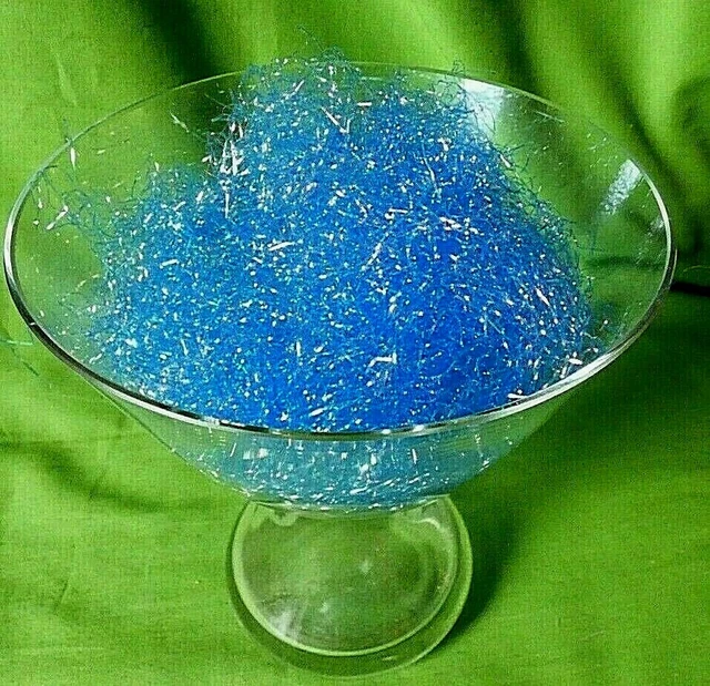 (390,--€/kg) 5 g Deko Glitzer-Gras BLAU-irisierend : Basteln, Verpacken, Deko