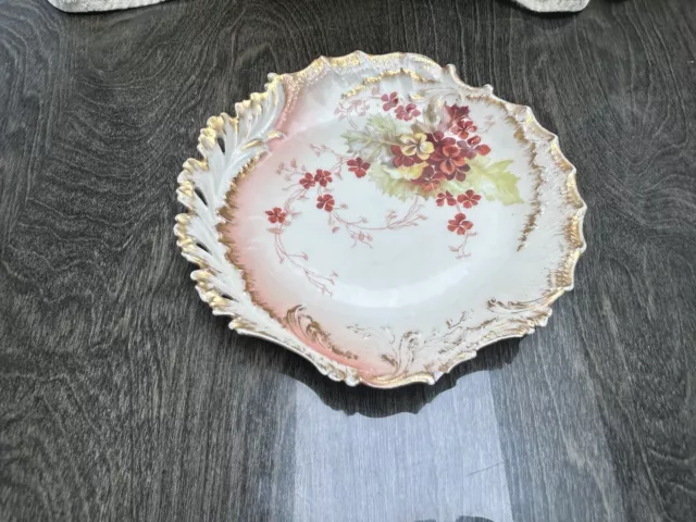 Vintage M Redon French France Limoges Serving Plate Ornate Collectors