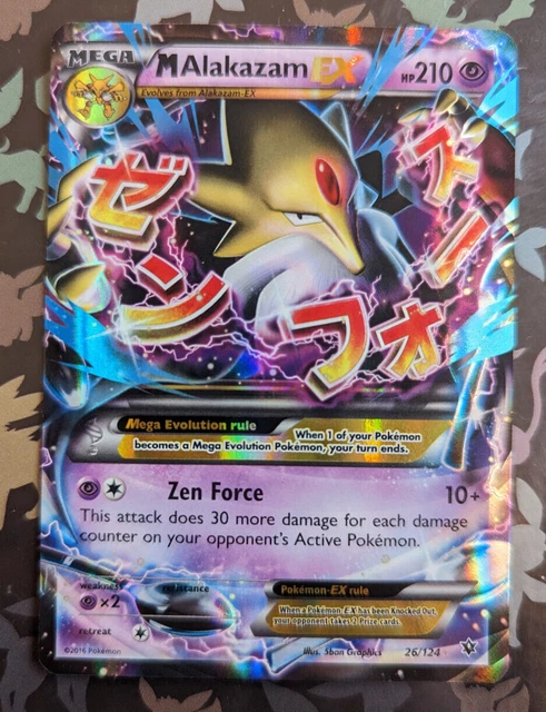 M Alakazam EX | 26/124 | Half Art | XY Fates Collide | Pokemon Card | 2016 | NM