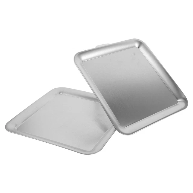 Plat carré en métal argenté - Arts de la table