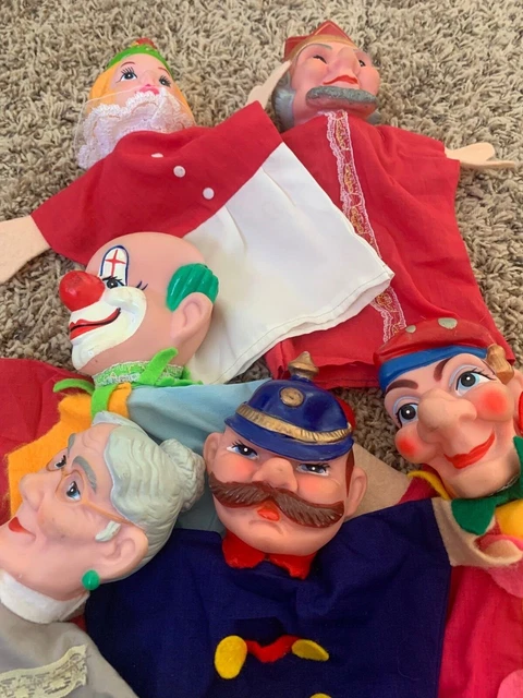 Vintage Mr. Rogers Neighborhood Hand Puppets Lot of 6 Rubber Head