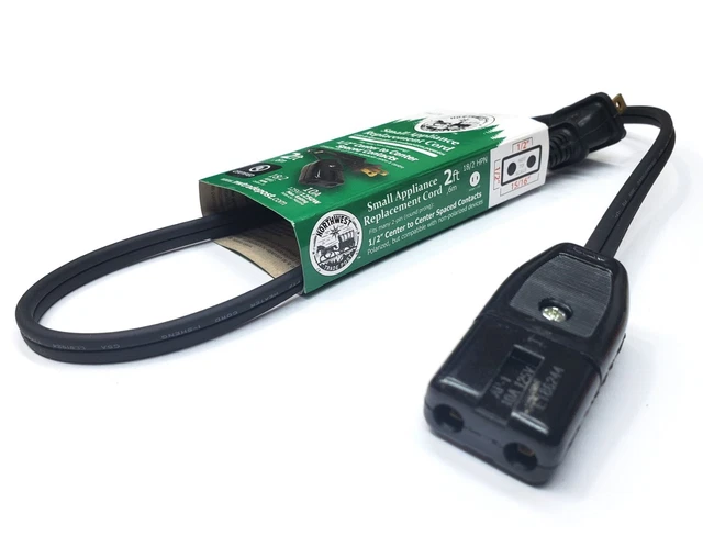 Vintage Leviton Bakelite 2-Prong Appliance Cord End - 10A 250V / 15A 125V USA New
