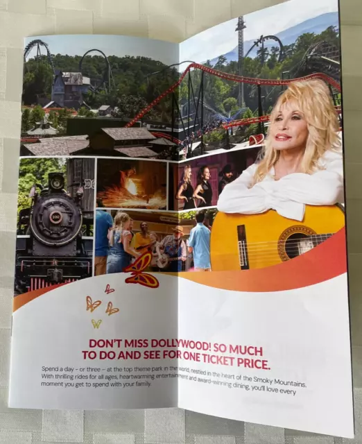 NEW 2024 DOLLYWOOD Park Schedule PAMPHLET BROCHURE Pigeon TN