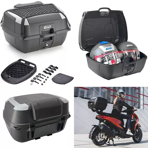 Bauletto Givi B45+ Schienalino + Rete +Tappetino +Attacco Honda Forza 350 21-22