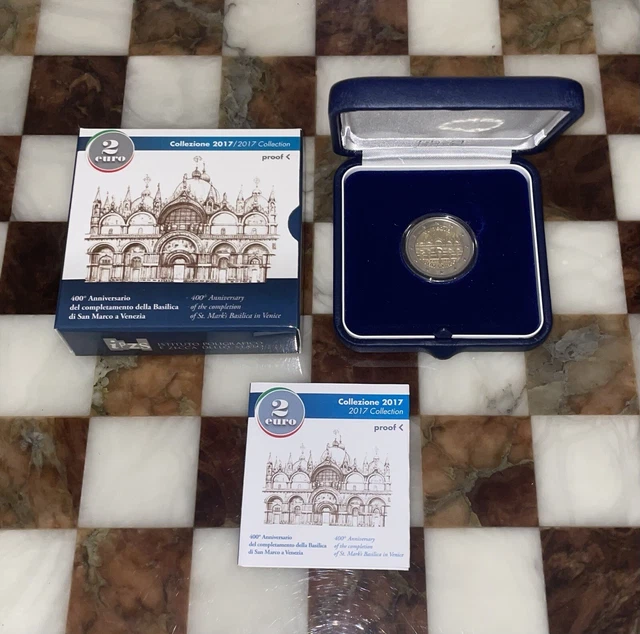 2 euro Proof,Pp,Be Italia 2017 Basilica Di San Marco A Venezia 2 euro Proof,Pp,Be Italia 2017 Basilica Di San Marco A Venezia