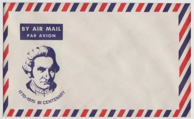 Stamp 1970 Australia Captain Cook bi-centenary airmail envelope unused, popular