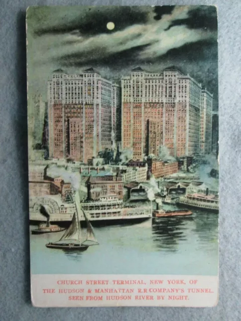 Church Street Terminal, The Hudson And Manhattan Railroad Co. New York Postcard