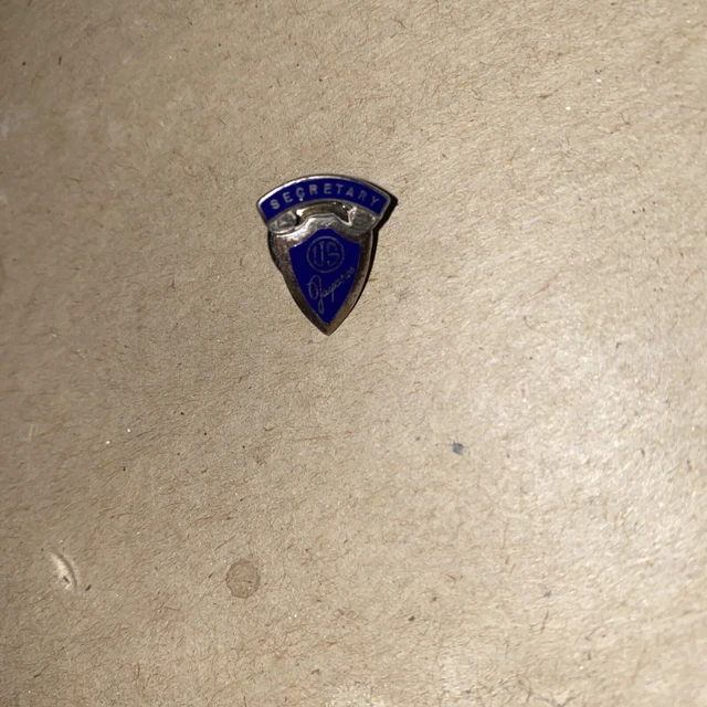 Vintage Pin Us Jaycees Secretary Enamel Tie Tack Club Old Blue Collectible