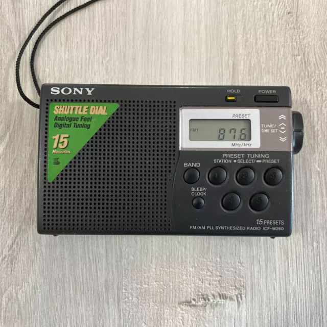 SONY ICF-M260 FM/AM sintonizzatore radio portatile 2 bande 15