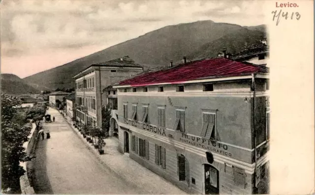 Ak Gruss Aus Italien Levico Trentino Südtirol Trient Hotel Corona 1913